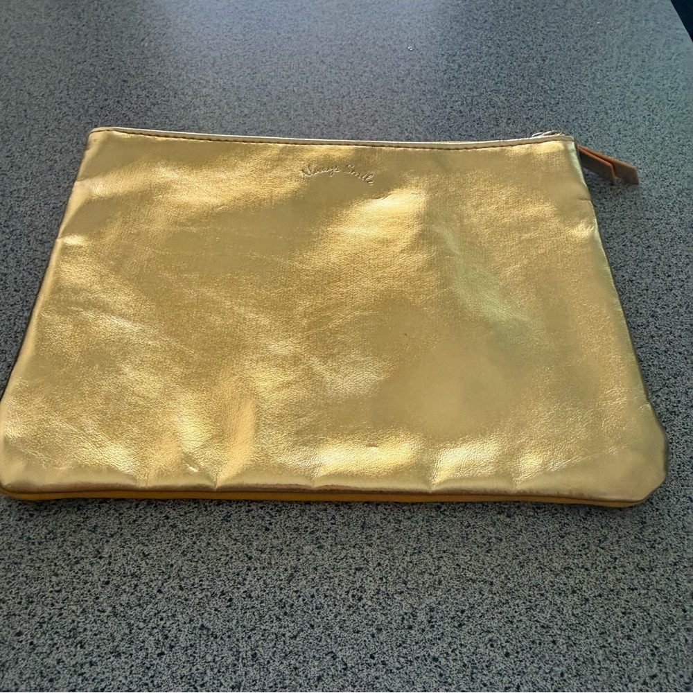 Yellow x Gold Smiley Face Pouch - Picture 2 of 5